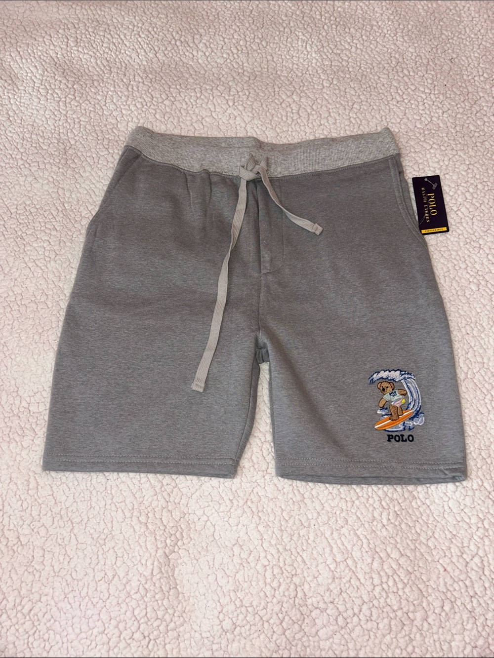 Polo by Ralph Lauren Grey Surf Bear Sweat Shorts